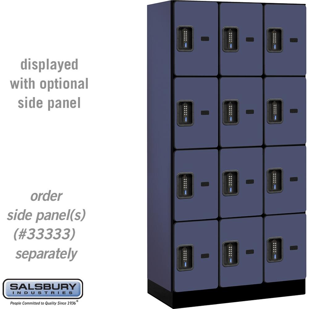 12" Wide Four Tier Designer Wood Locker - 3 Wide - 6 Feet High - 18" Deep by Salsbury