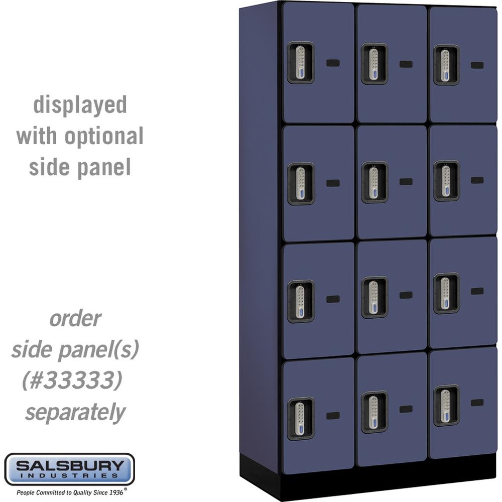 12" Wide Four Tier Designer Wood Locker - 3 Wide - 6 Feet High - 18" Deep by Salsbury