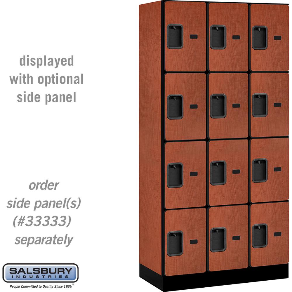 12" Wide Four Tier Designer Wood Locker - 3 Wide - 6 Feet High - 18" Deep by Salsbury