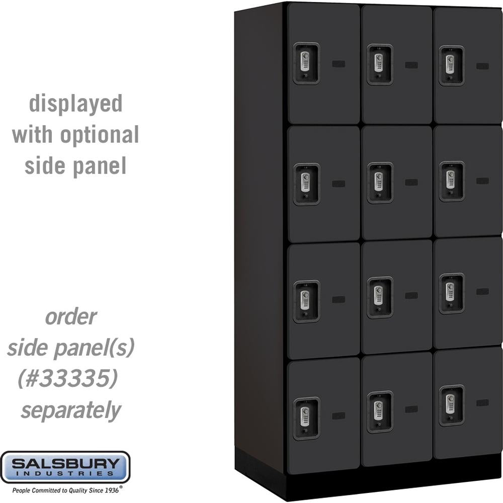 12" Wide Four Tier Designer Wood Locker - 3 Wide - 6 Feet High - 21" Deep by Salsbury