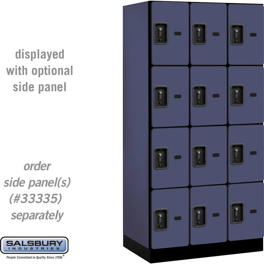 12" Wide Four Tier Designer Wood Locker - 3 Wide - 6 Feet High - 21" Deep by Salsbury