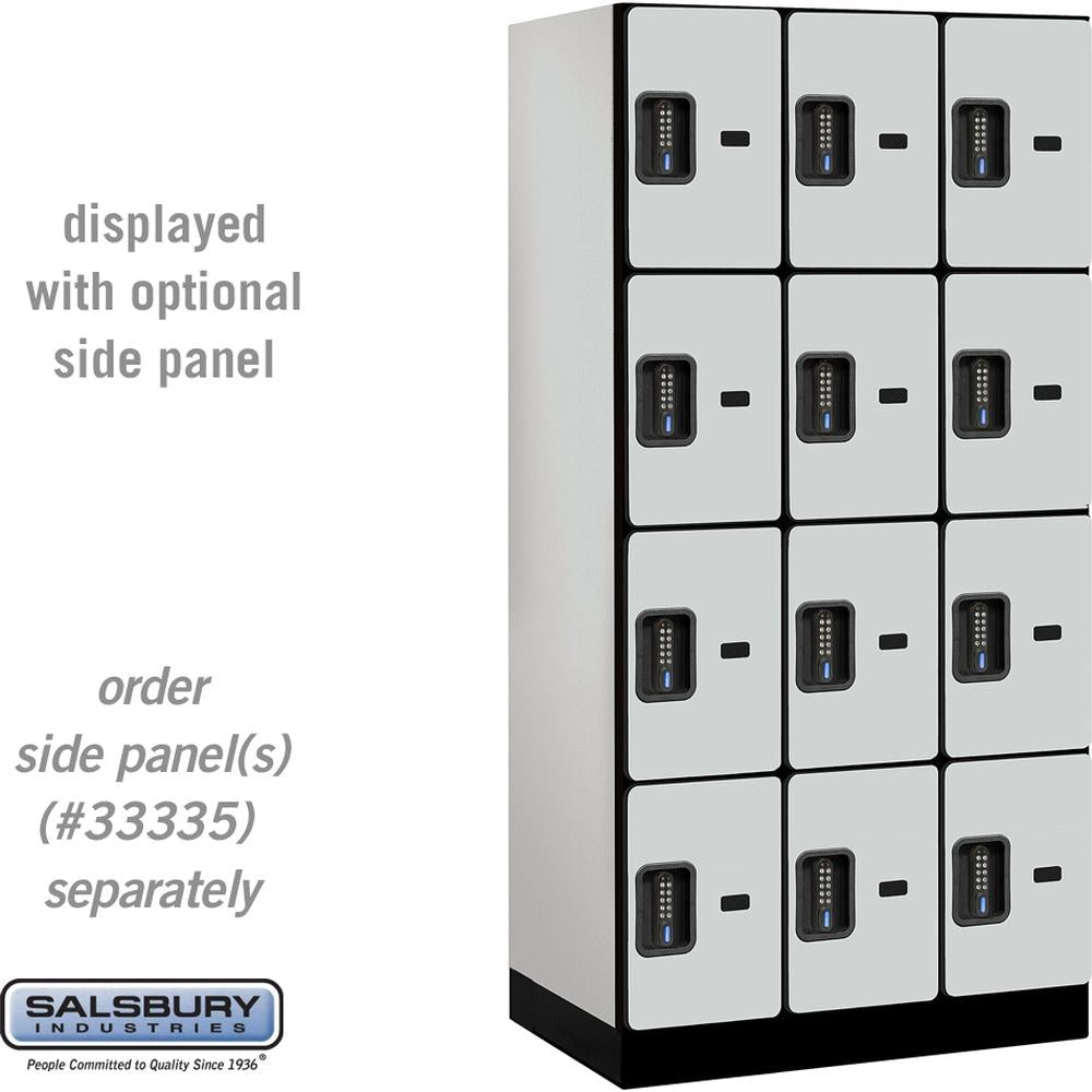 12" Wide Four Tier Designer Wood Locker - 3 Wide - 6 Feet High - 21" Deep by Salsbury