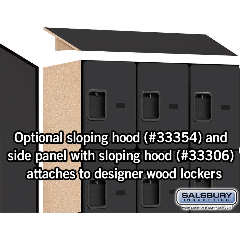12" Wide Four Tier Designer Wood Locker - 3 Wide - 6 Feet High - 21" Deep by Salsbury