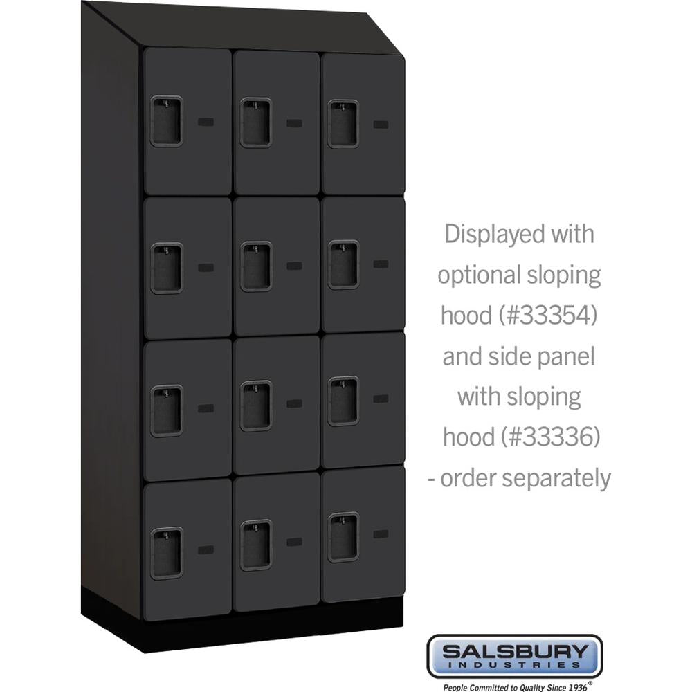 12" Wide Four Tier Designer Wood Locker - 3 Wide - 6 Feet High - 21" Deep by Salsbury