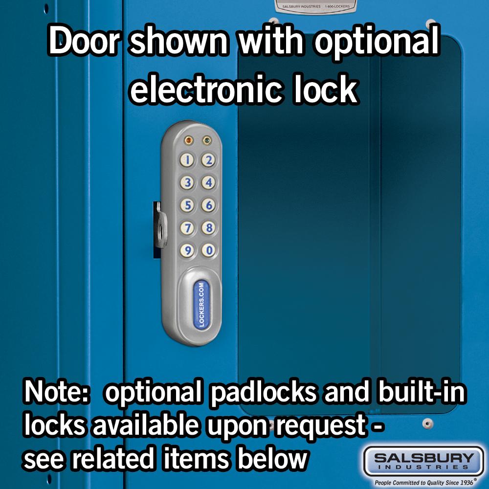12" Wide Four Tier See-Through Metal Locker - 3 Wide - 6 Feet High - 12" Deep by Salsbury