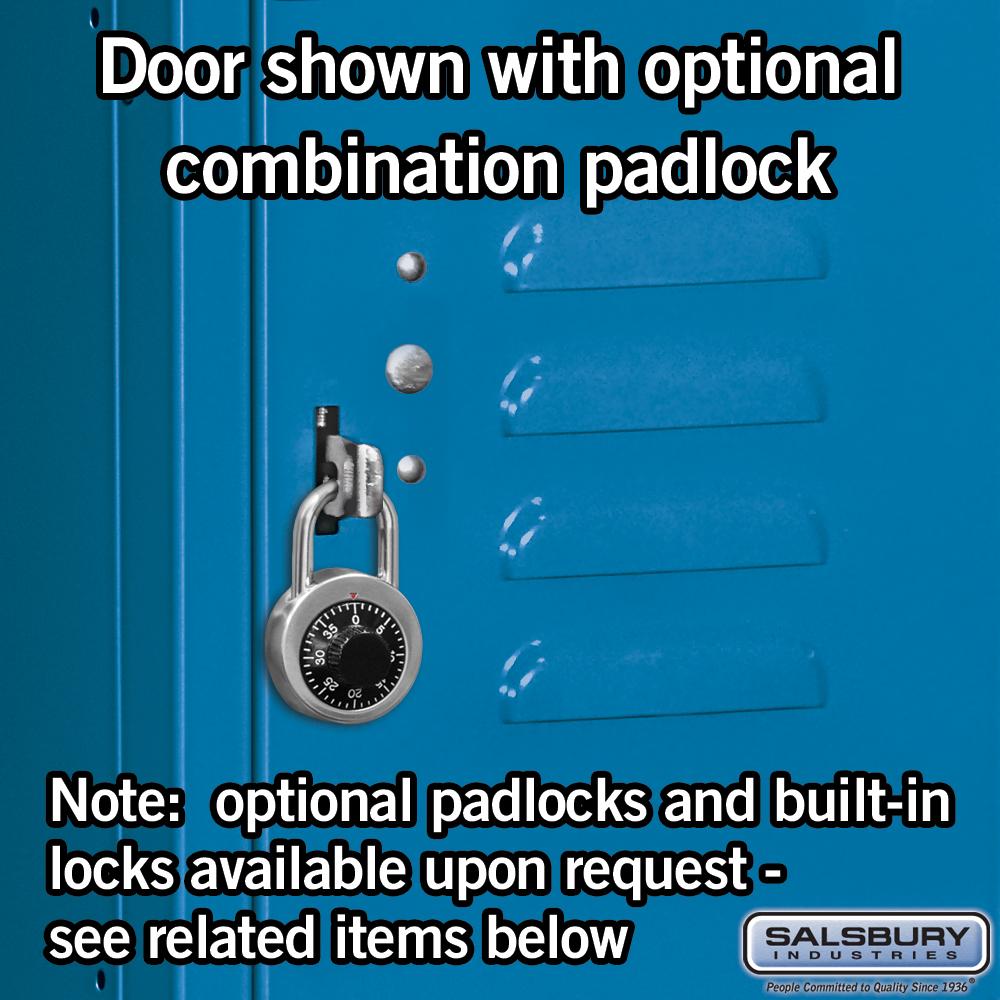 12" Wide Four Tier Standard Metal Locker - 1 Wide - 5 Feet High - 12" Deep by Salsbury