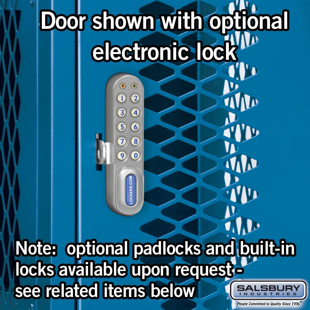 12" Wide Four Tier Vented Metal Locker - 1 Wide - 6 Feet High - 18" Deep by Salsbury
