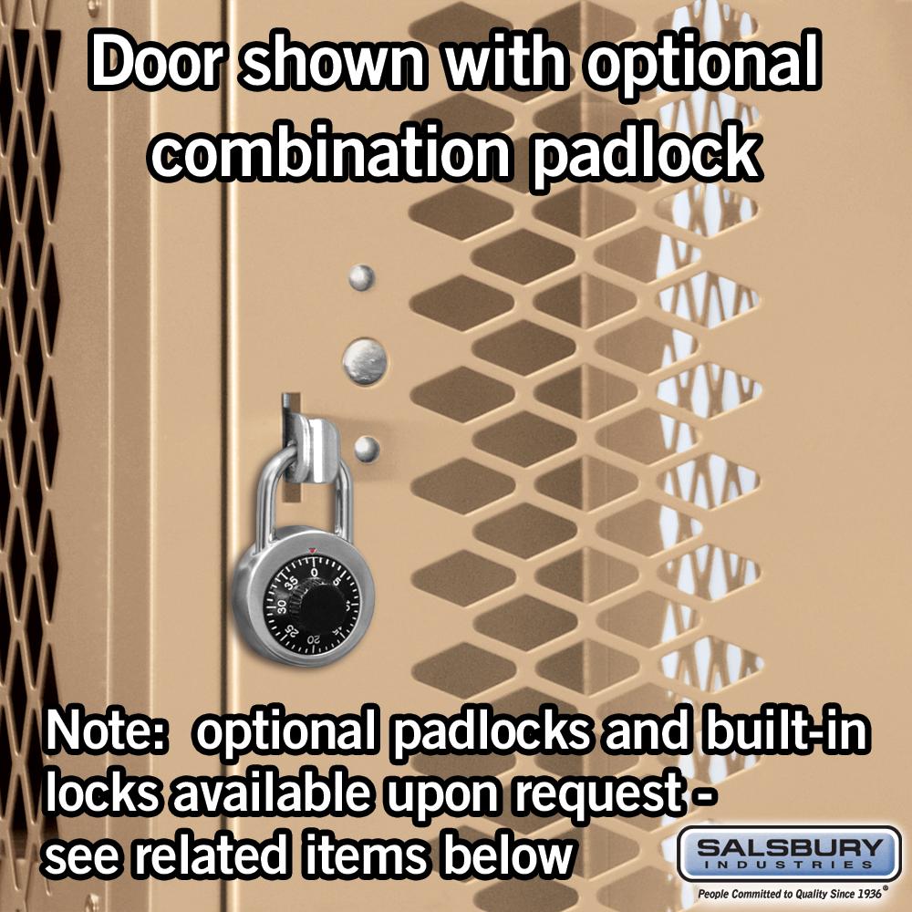 12" Wide Four Tier Vented Metal Locker - 3 Wide - 5 Feet High - 15" Deep by Salsbury
