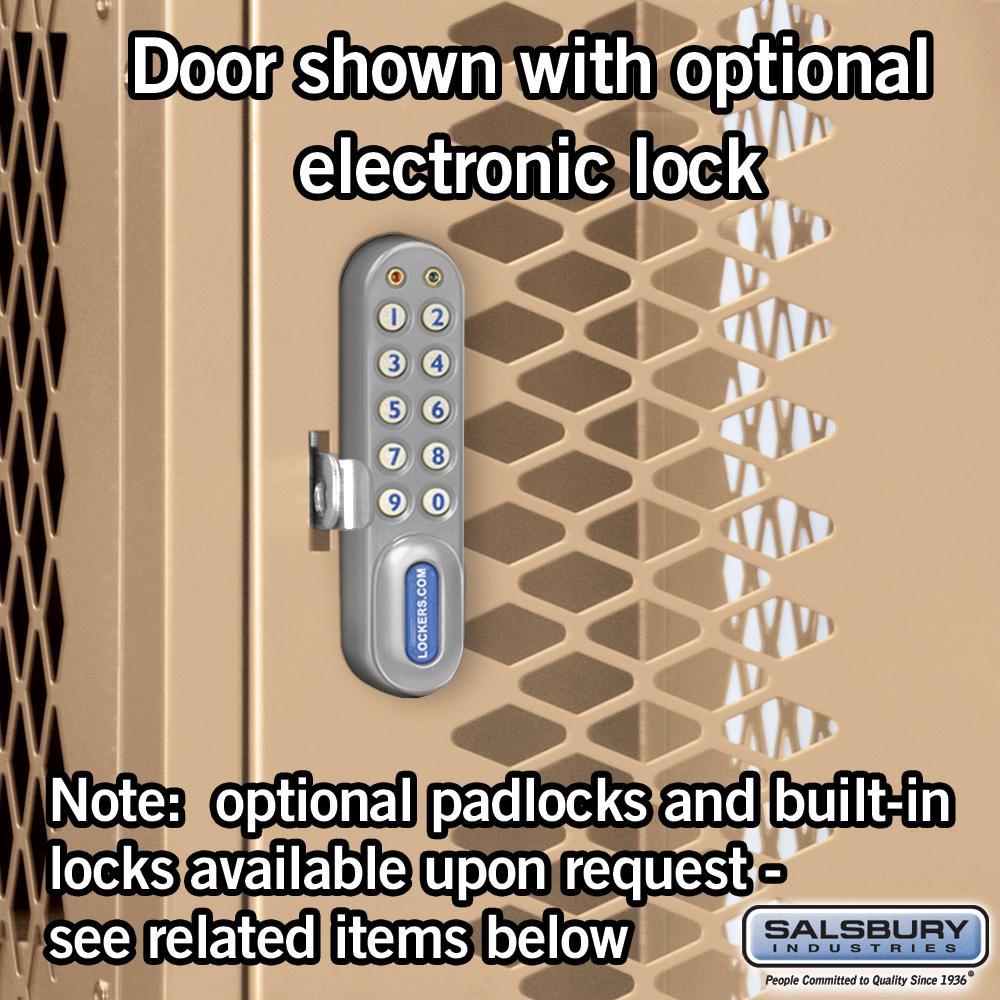 12" Wide Four Tier Vented Metal Locker - 3 Wide - 5 Feet High - 18" Deep by Salsbury