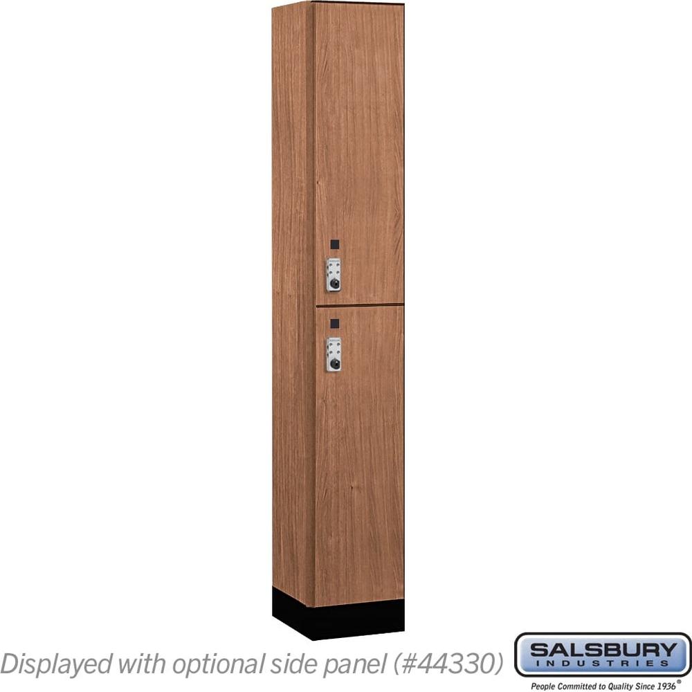 12" Wide Premier Wood Locker - Double Tier-1 Wide - 6 Feet High - 15" Deep by Salsbury