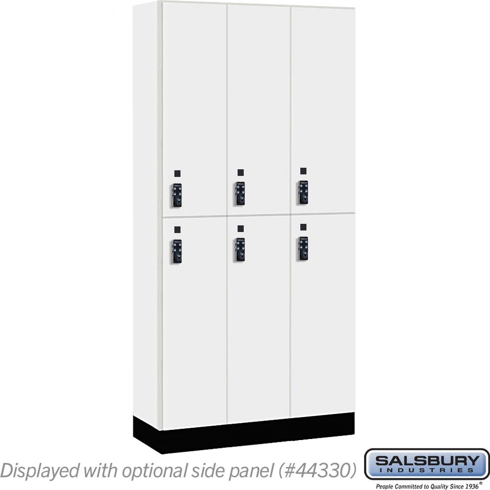 12" Wide Premier Wood Locker - Double Tier-3 Wide - 6 Feet High - 15" Deep by Salsbury