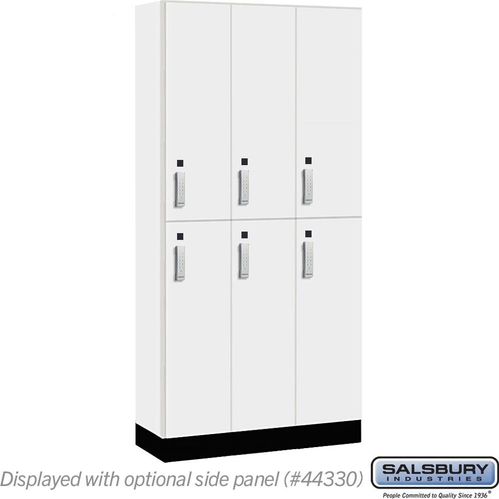 12" Wide Premier Wood Locker - Double Tier-3 Wide - 6 Feet High - 15" Deep by Salsbury