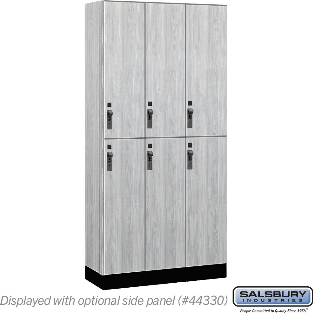 12" Wide Premier Wood Locker - Double Tier-3 Wide - 6 Feet High - 15" Deep by Salsbury