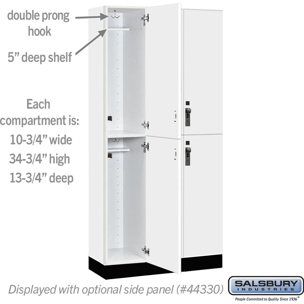 12" Wide Premier Wood Locker - Double Tier-3 Wide - 6 Feet High - 15" Deep by Salsbury