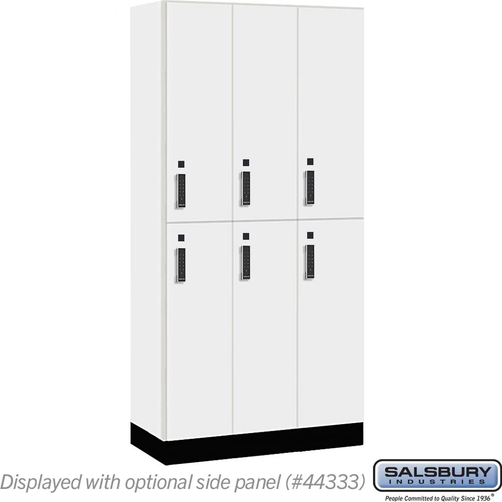 12" Wide Premier Wood Locker - Double Tier-3 Wide - 6 Feet High - 18" Deep by Salsbury