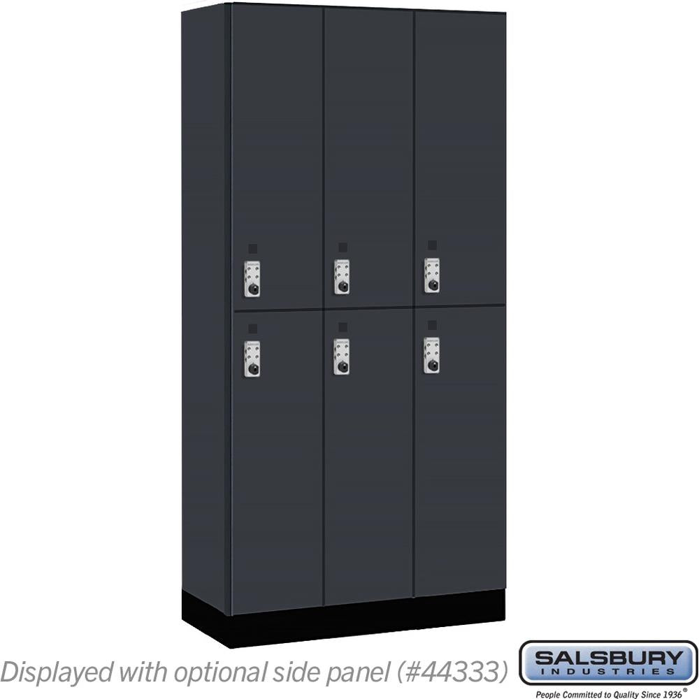 12" Wide Premier Wood Locker - Double Tier-3 Wide - 6 Feet High - 18" Deep by Salsbury