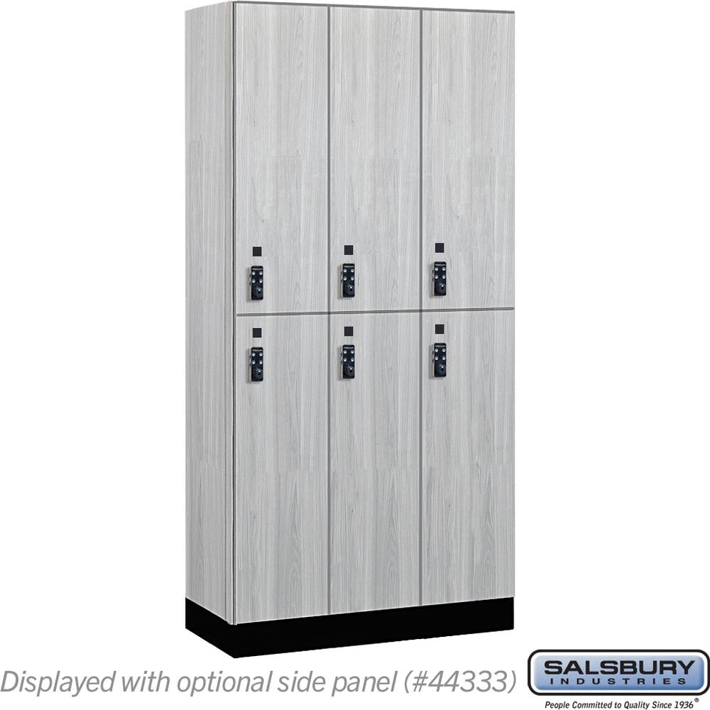 12" Wide Premier Wood Locker - Double Tier-3 Wide - 6 Feet High - 18" Deep by Salsbury