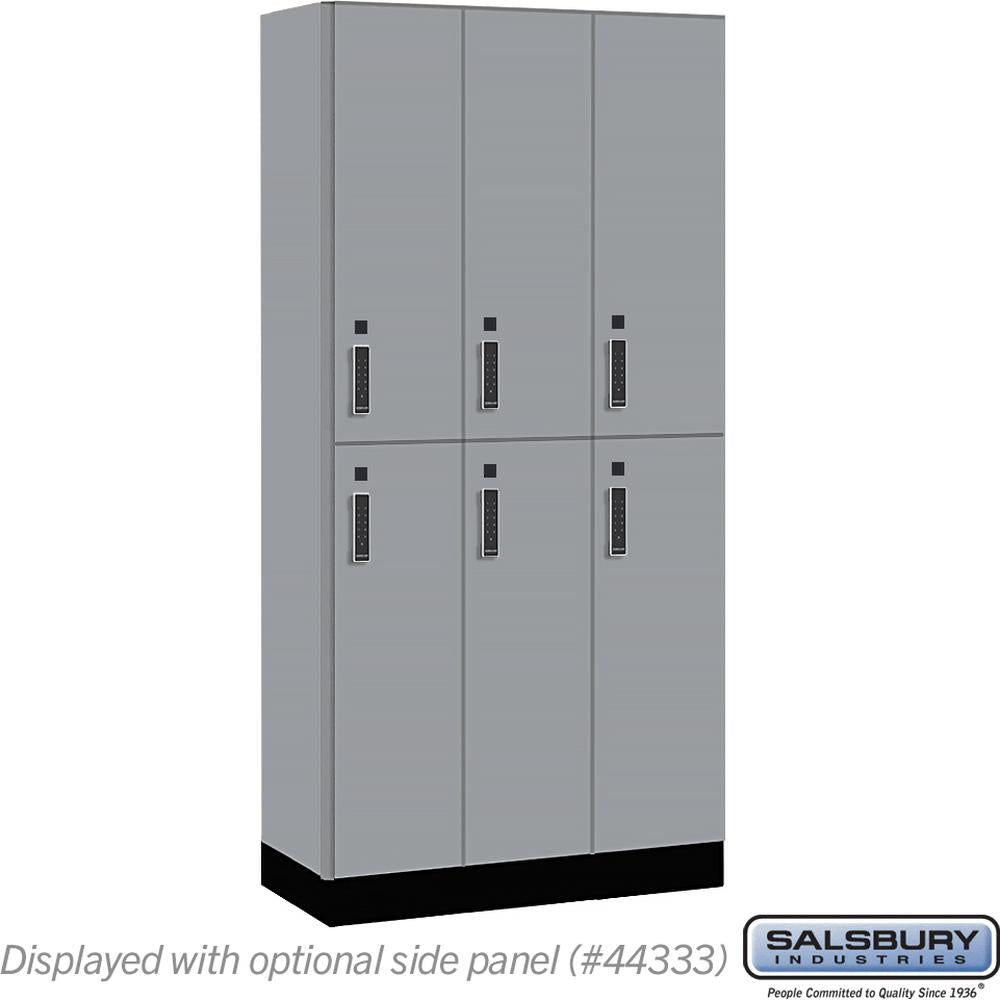 12" Wide Premier Wood Locker - Double Tier-3 Wide - 6 Feet High - 18" Deep by Salsbury
