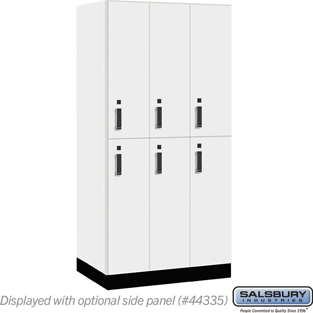 12" Wide Premier Wood Locker - Double Tier-3 Wide - 6 Feet High - 21" Deep by Salsbury