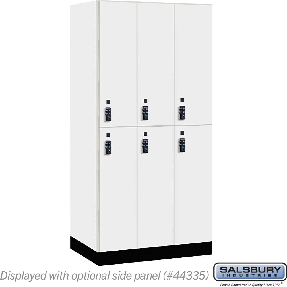 12" Wide Premier Wood Locker - Double Tier-3 Wide - 6 Feet High - 21" Deep by Salsbury