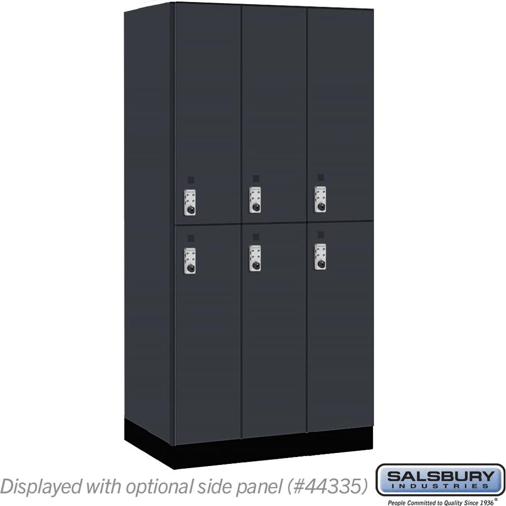 12" Wide Premier Wood Locker - Double Tier-3 Wide - 6 Feet High - 21" Deep by Salsbury