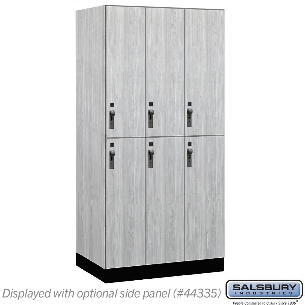 12" Wide Premier Wood Locker - Double Tier-3 Wide - 6 Feet High - 21" Deep by Salsbury