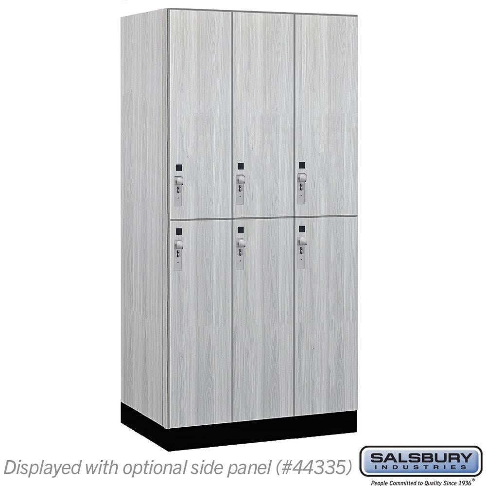 12" Wide Premier Wood Locker - Double Tier-3 Wide - 6 Feet High - 21" Deep by Salsbury