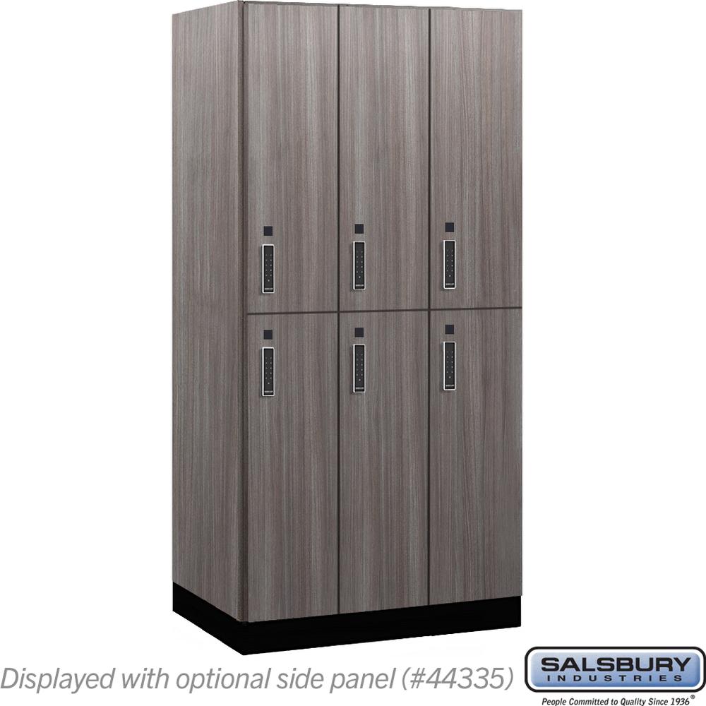 12" Wide Premier Wood Locker - Double Tier-3 Wide - 6 Feet High - 21" Deep by Salsbury