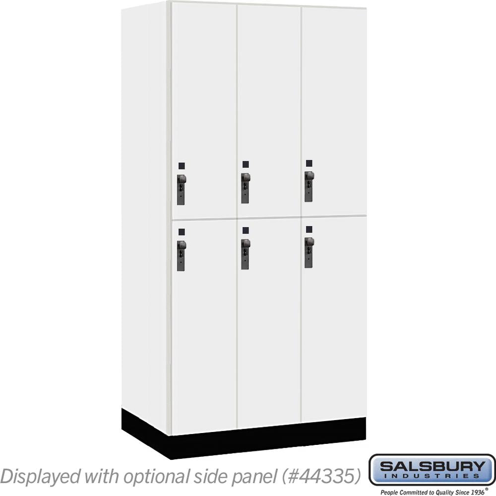 12" Wide Premier Wood Locker - Double Tier-3 Wide - 6 Feet High - 21" Deep by Salsbury