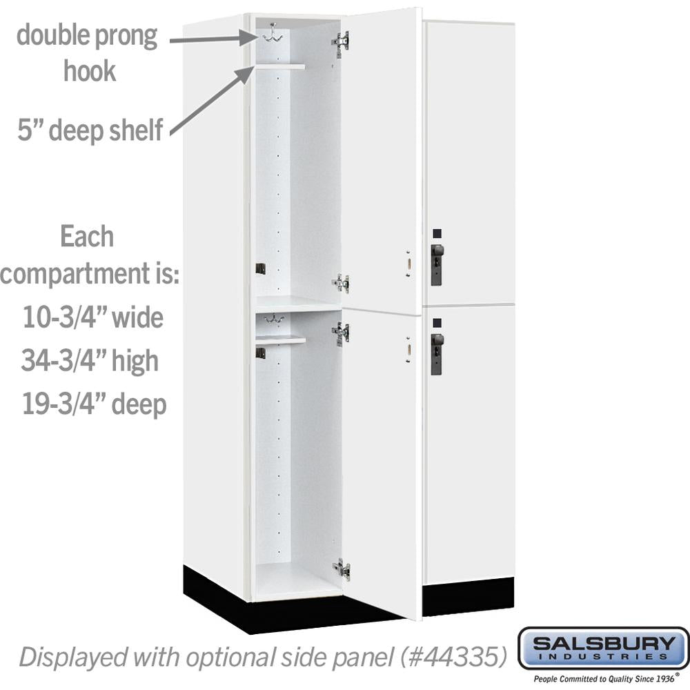 12" Wide Premier Wood Locker - Double Tier-3 Wide - 6 Feet High - 21" Deep by Salsbury