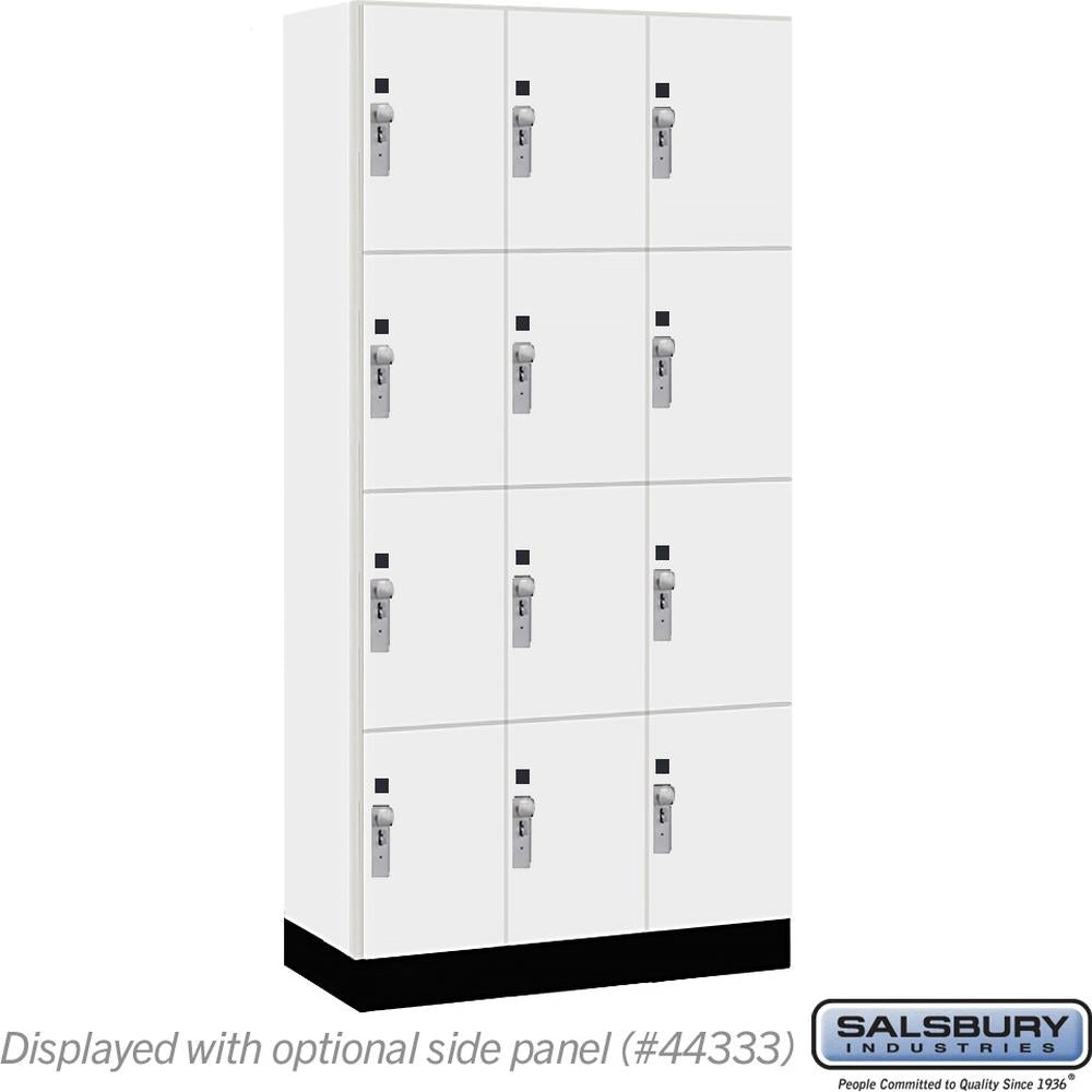 12" Wide Premier Wood Locker - Four Tier-3 Wide - 6 Feet High - 18" Deep by Salsbury