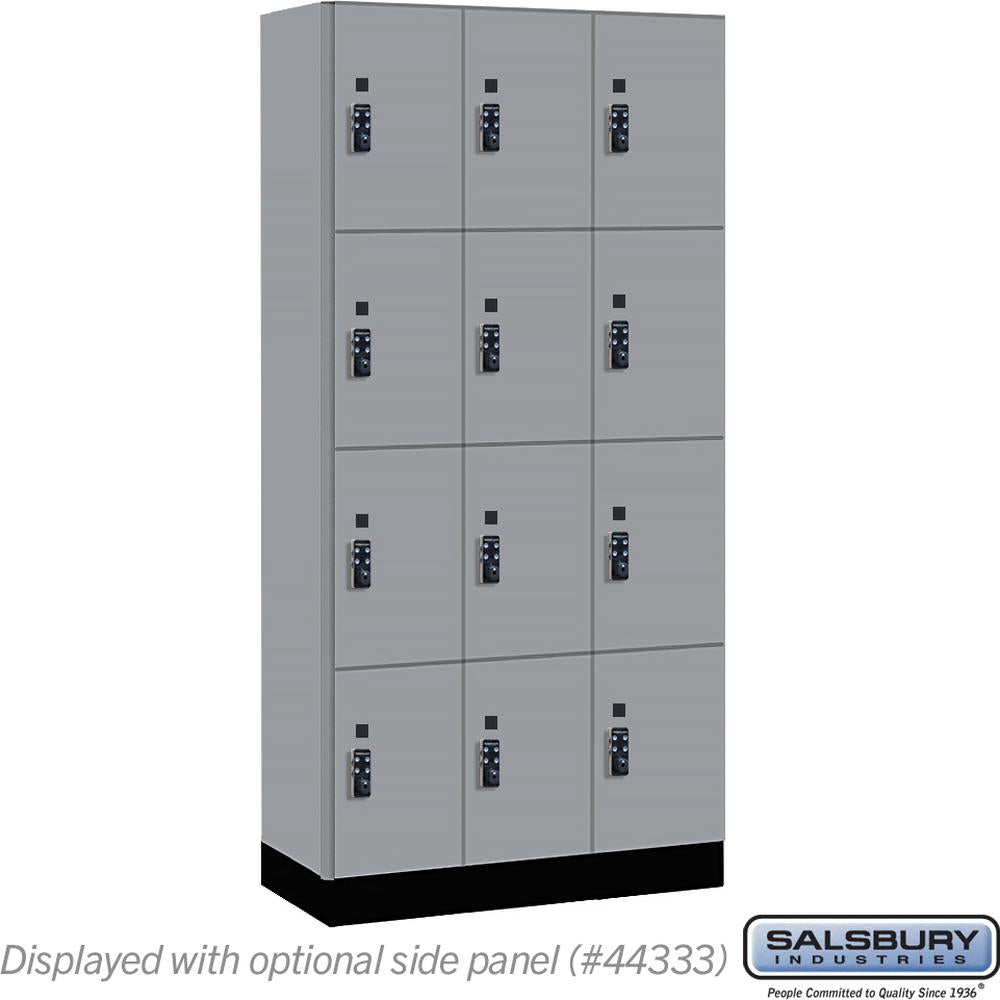 12" Wide Premier Wood Locker - Four Tier-3 Wide - 6 Feet High - 18" Deep by Salsbury
