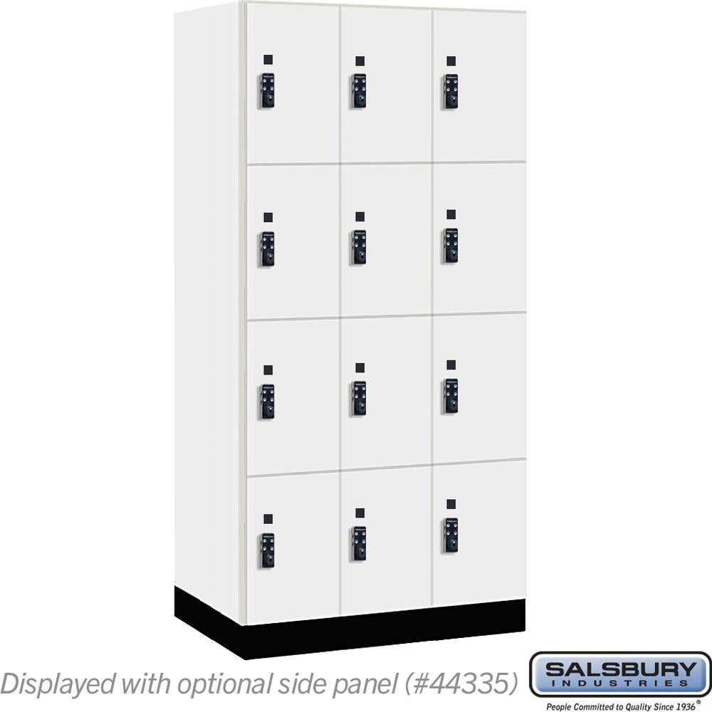 12" Wide Premier Wood Locker - Four Tier-3 Wide - 6 Feet High - 21" Deep by Salsbury