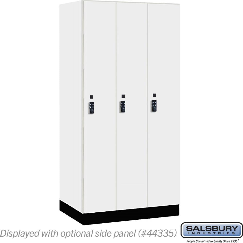 12" Wide Premier Wood Locker - Single Tier - 3 Wide - 6 Feet High - 21" Deep by Salsbury