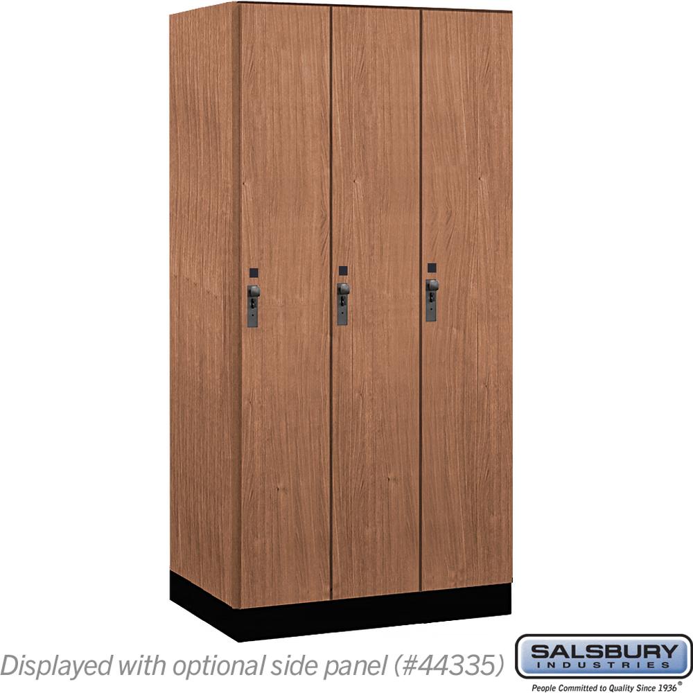 12" Wide Premier Wood Locker - Single Tier - 3 Wide - 6 Feet High - 21" Deep by Salsbury