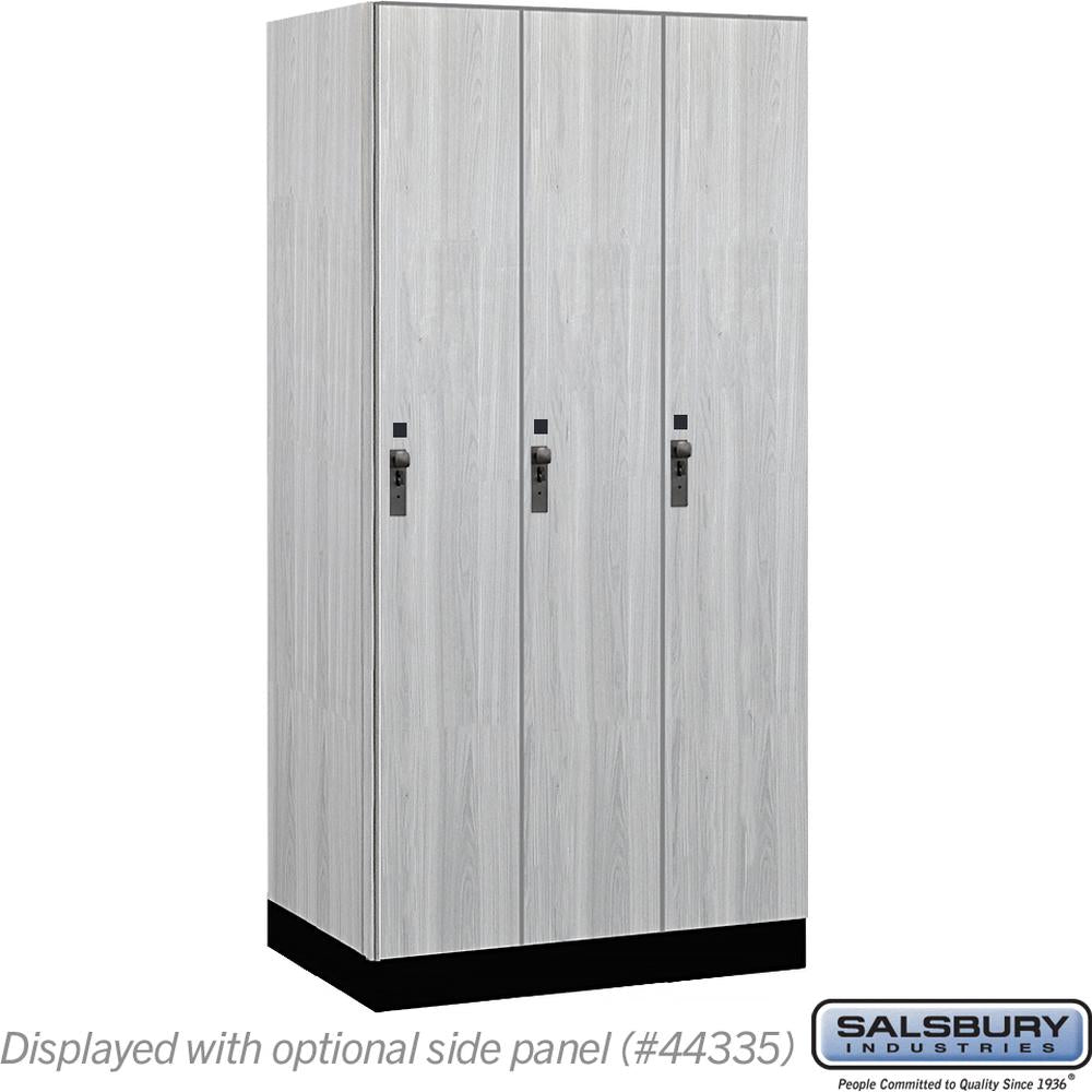12" Wide Premier Wood Locker - Single Tier - 3 Wide - 6 Feet High - 21" Deep by Salsbury