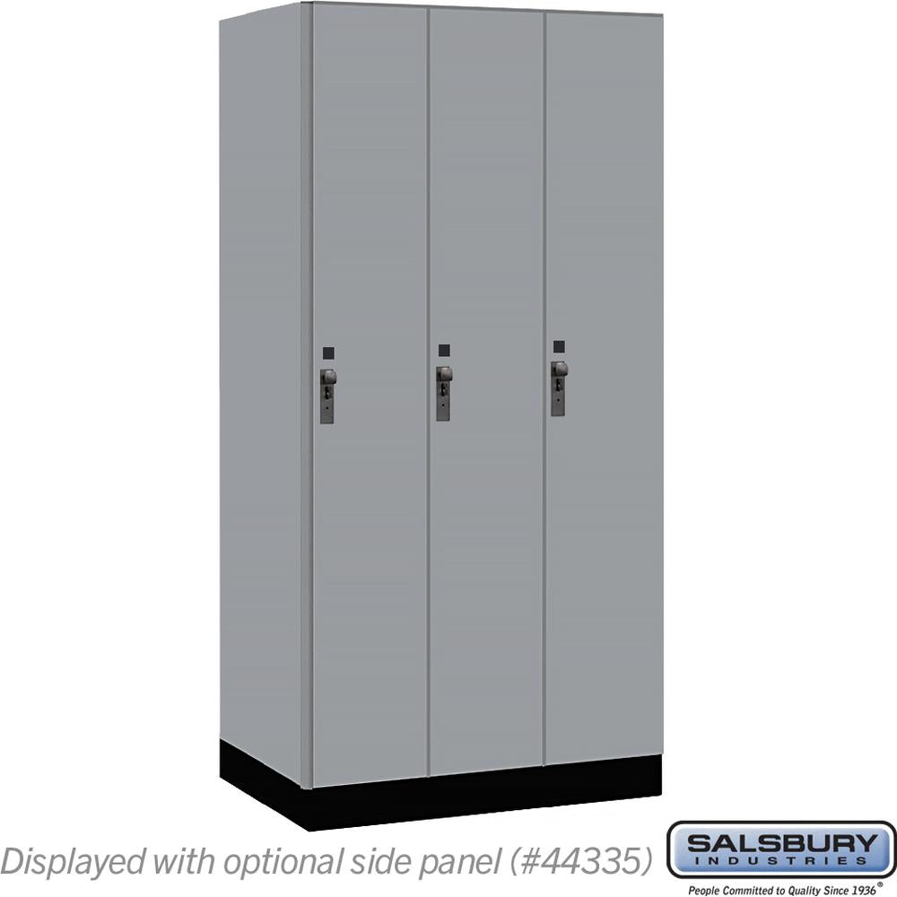 12" Wide Premier Wood Locker - Single Tier - 3 Wide - 6 Feet High - 21" Deep by Salsbury