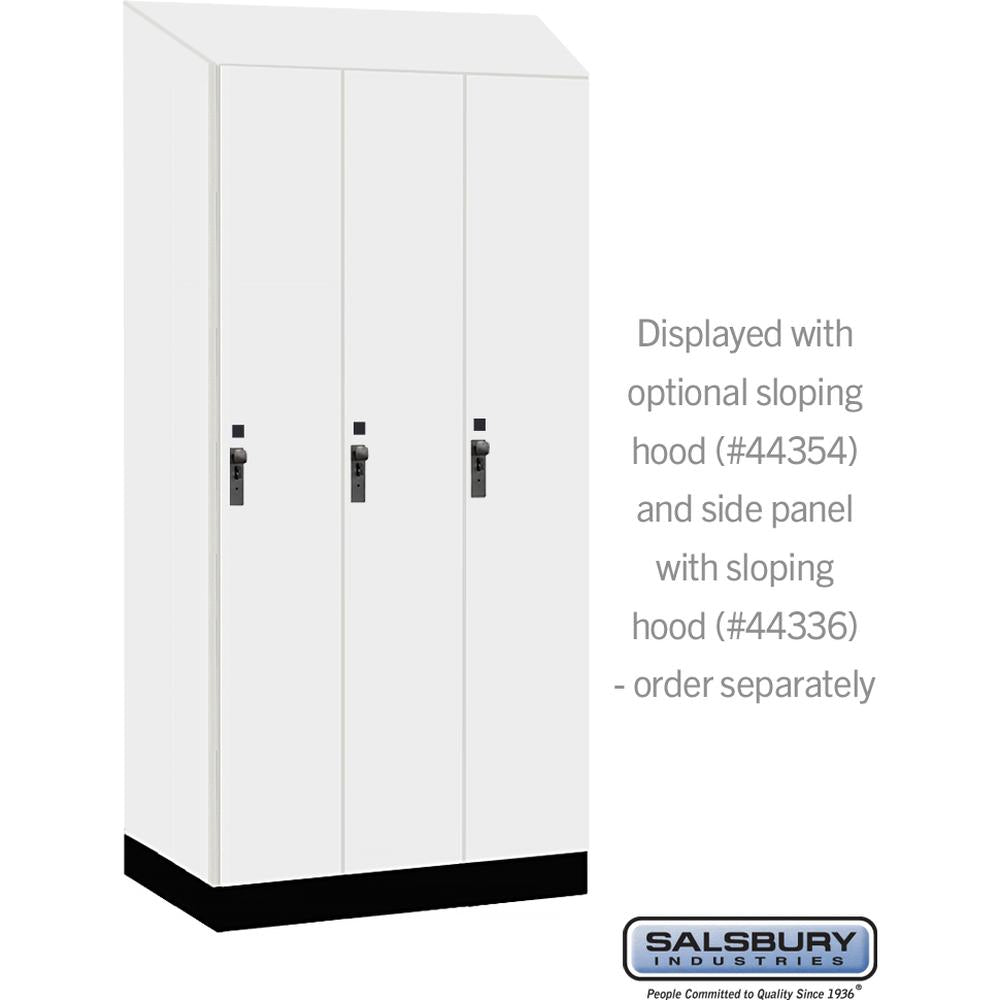 12" Wide Premier Wood Locker - Single Tier - 3 Wide - 6 Feet High - 21" Deep by Salsbury
