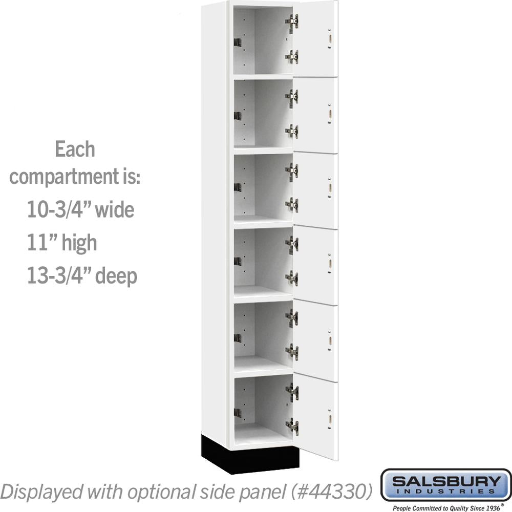 12" Wide Premier Wood Locker - Six Tier Box Style-1 Wide - 6 Feet High - 15" Deep by Salsbury