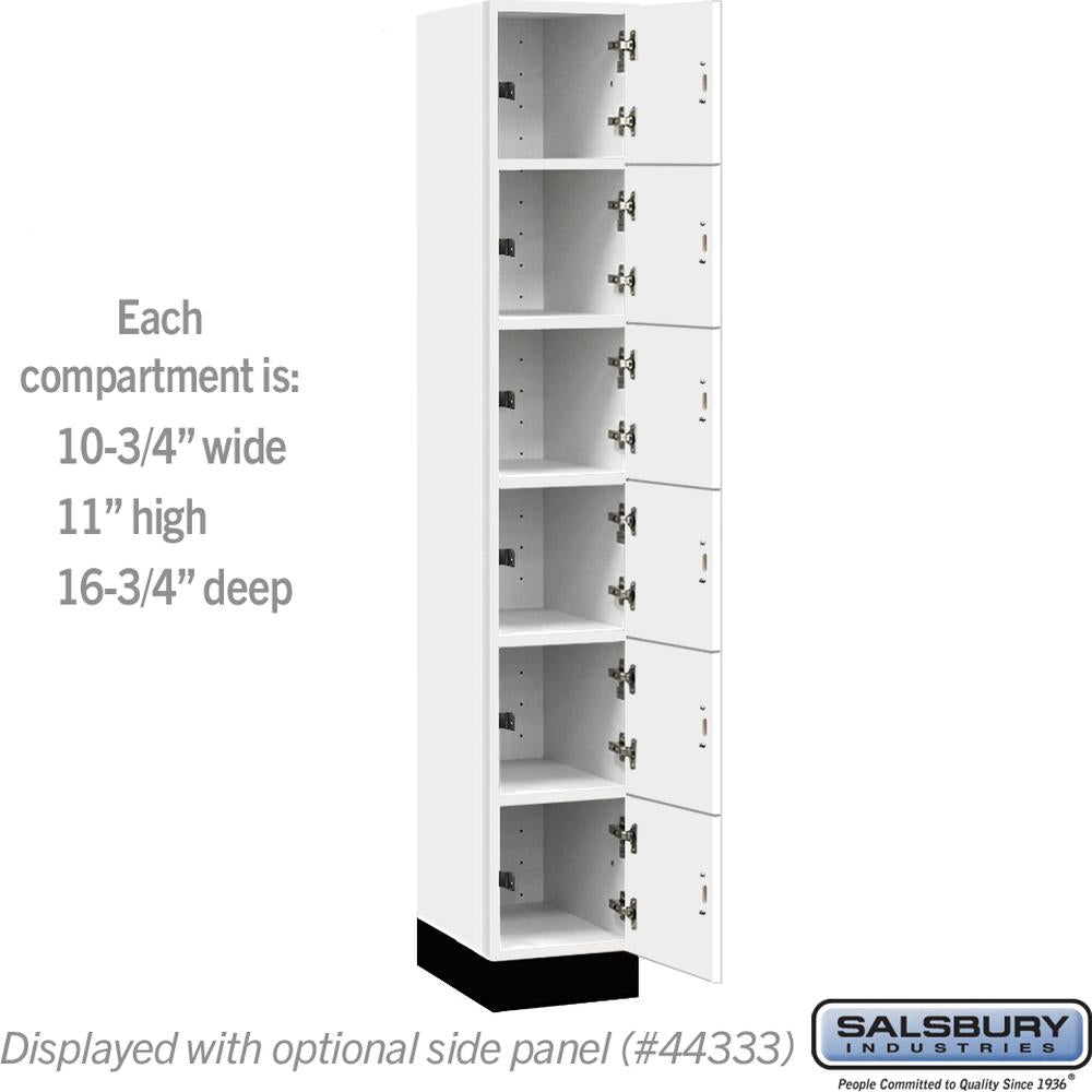 12" Wide Premier Wood Locker - Six Tier Box Style-1 Wide - 6 Feet High - 18" Deep by Salsbury