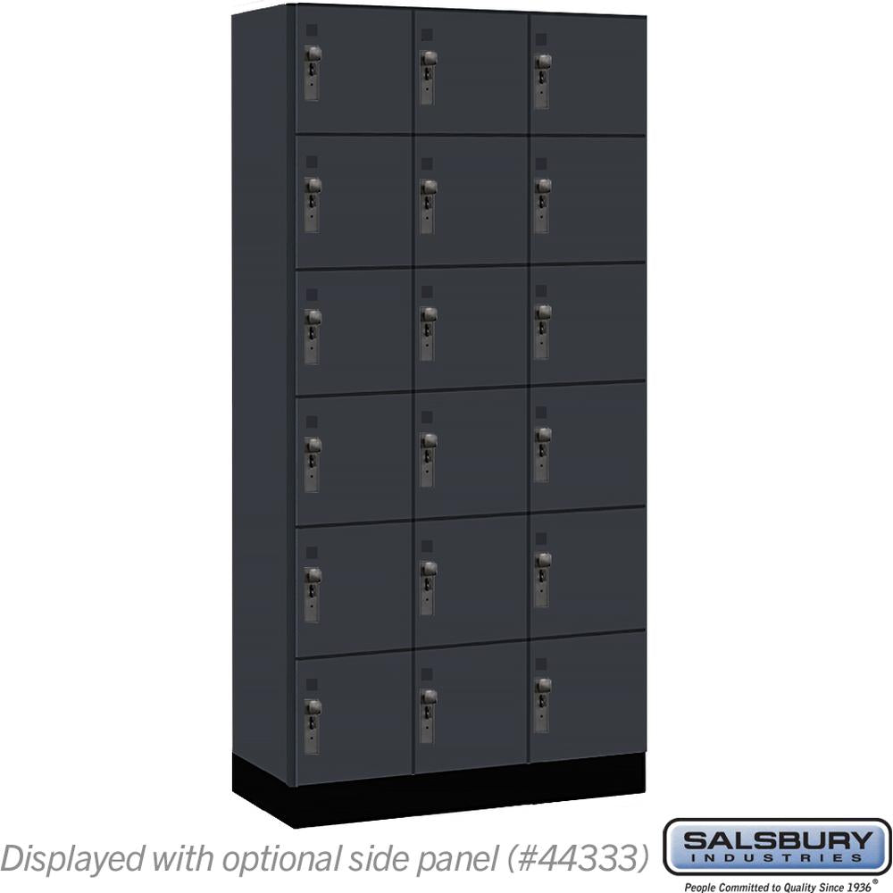 12" Wide Premier Wood Locker - Six Tier Box Style-3 Wide - 6 Feet High - 18" Deep by Salsbury