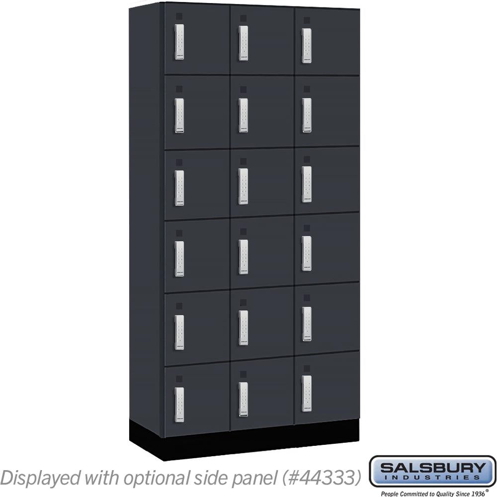 12" Wide Premier Wood Locker - Six Tier Box Style-3 Wide - 6 Feet High - 18" Deep by Salsbury