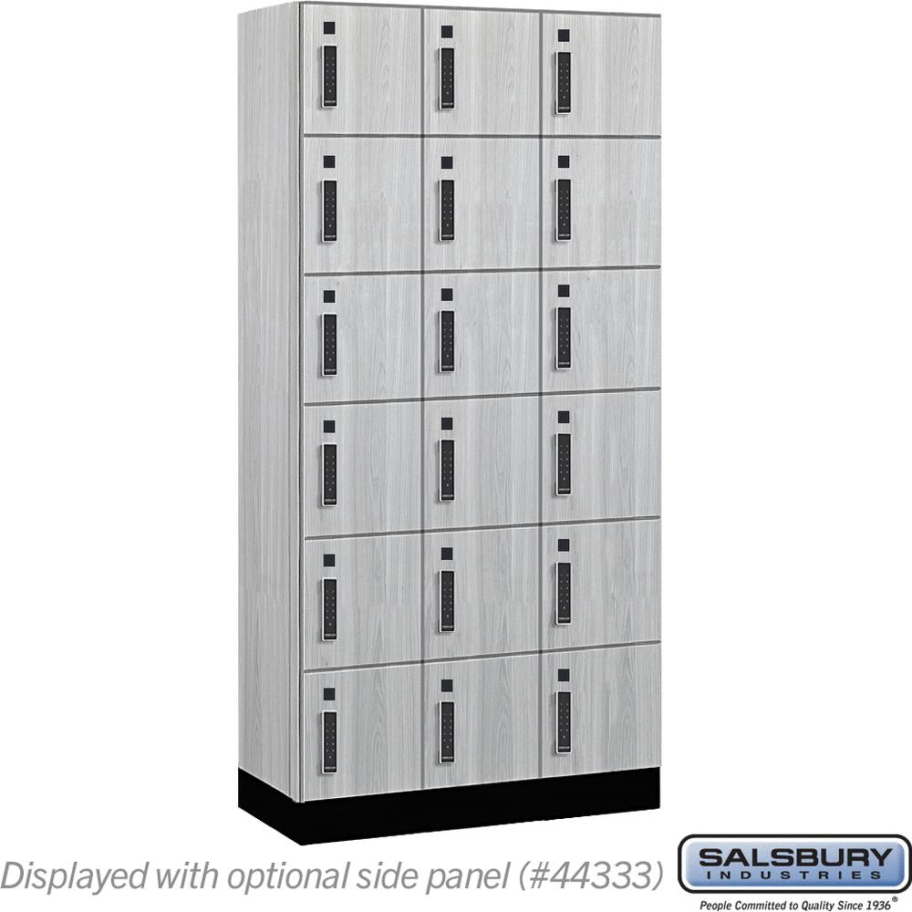 12" Wide Premier Wood Locker - Six Tier Box Style-3 Wide - 6 Feet High - 18" Deep by Salsbury