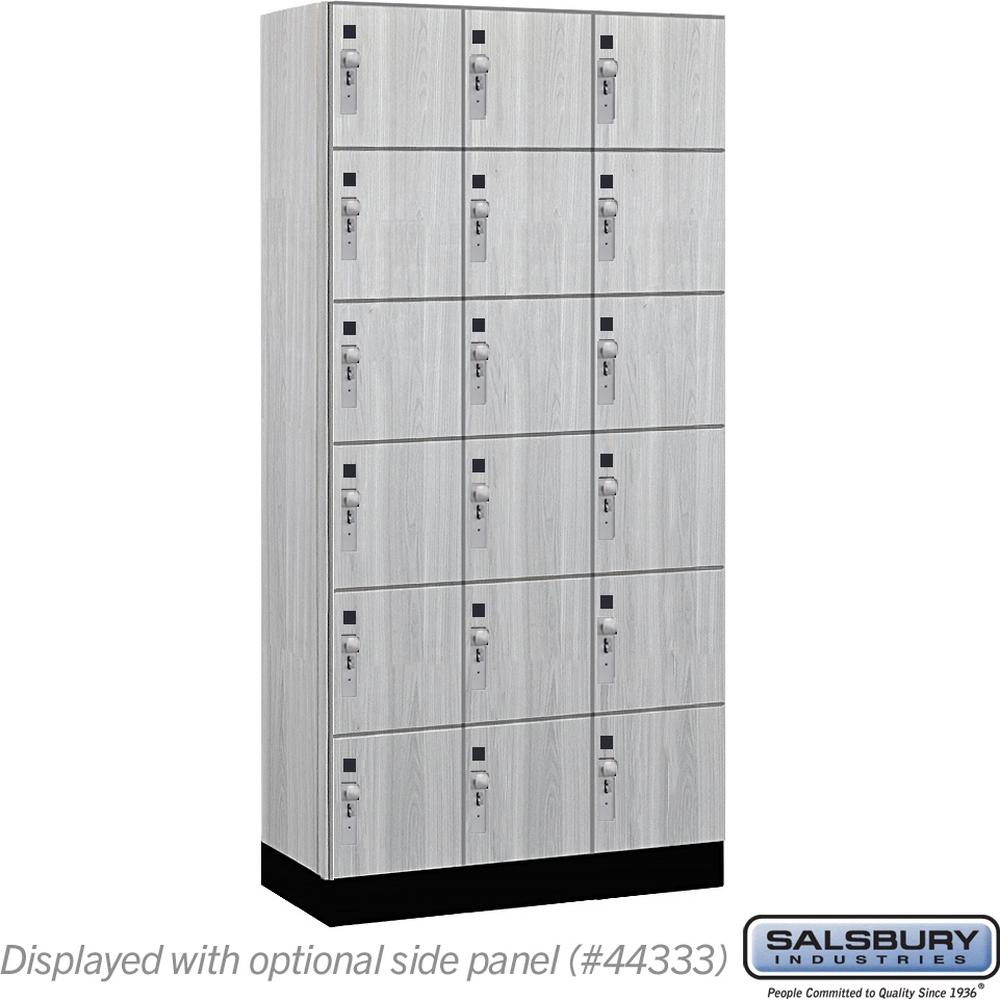 12" Wide Premier Wood Locker - Six Tier Box Style-3 Wide - 6 Feet High - 18" Deep by Salsbury