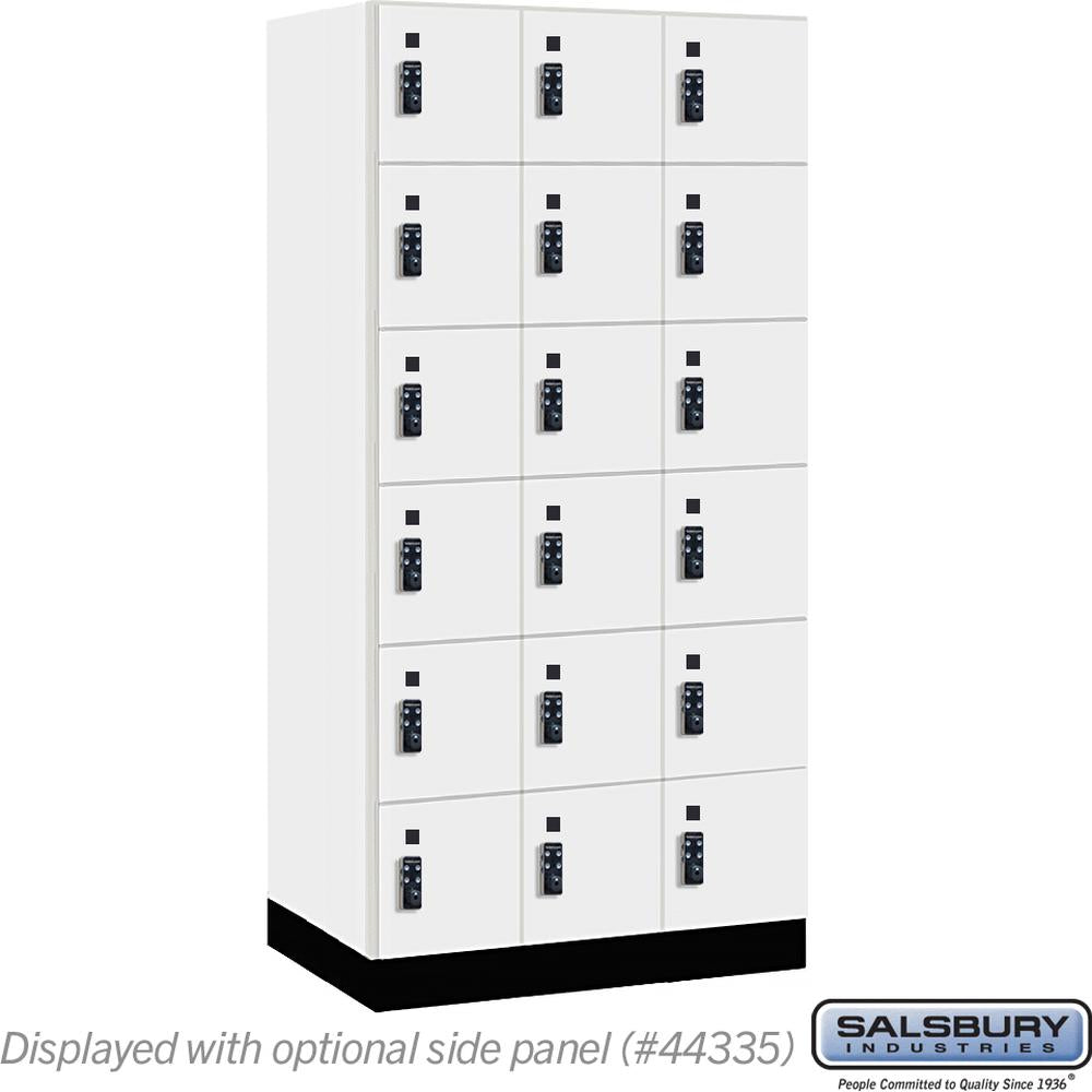 12" Wide Premier Wood Locker - Six Tier Box Style-3 Wide - 6 Feet High - 21" Deep by Salsbury