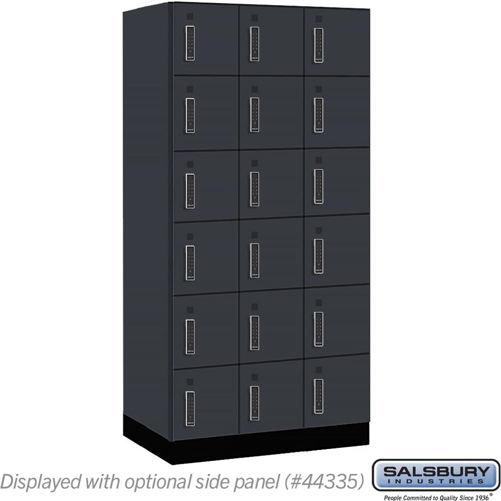 12" Wide Premier Wood Locker - Six Tier Box Style-3 Wide - 6 Feet High - 21" Deep by Salsbury