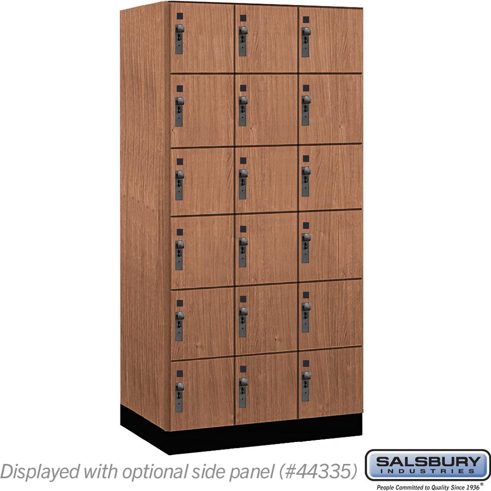 12" Wide Premier Wood Locker - Six Tier Box Style-3 Wide - 6 Feet High - 21" Deep by Salsbury