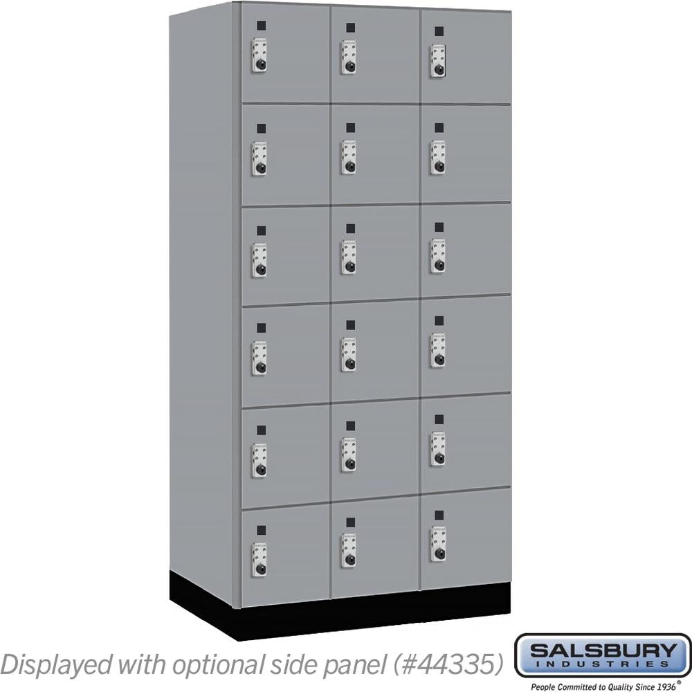 12" Wide Premier Wood Locker - Six Tier Box Style-3 Wide - 6 Feet High - 21" Deep by Salsbury