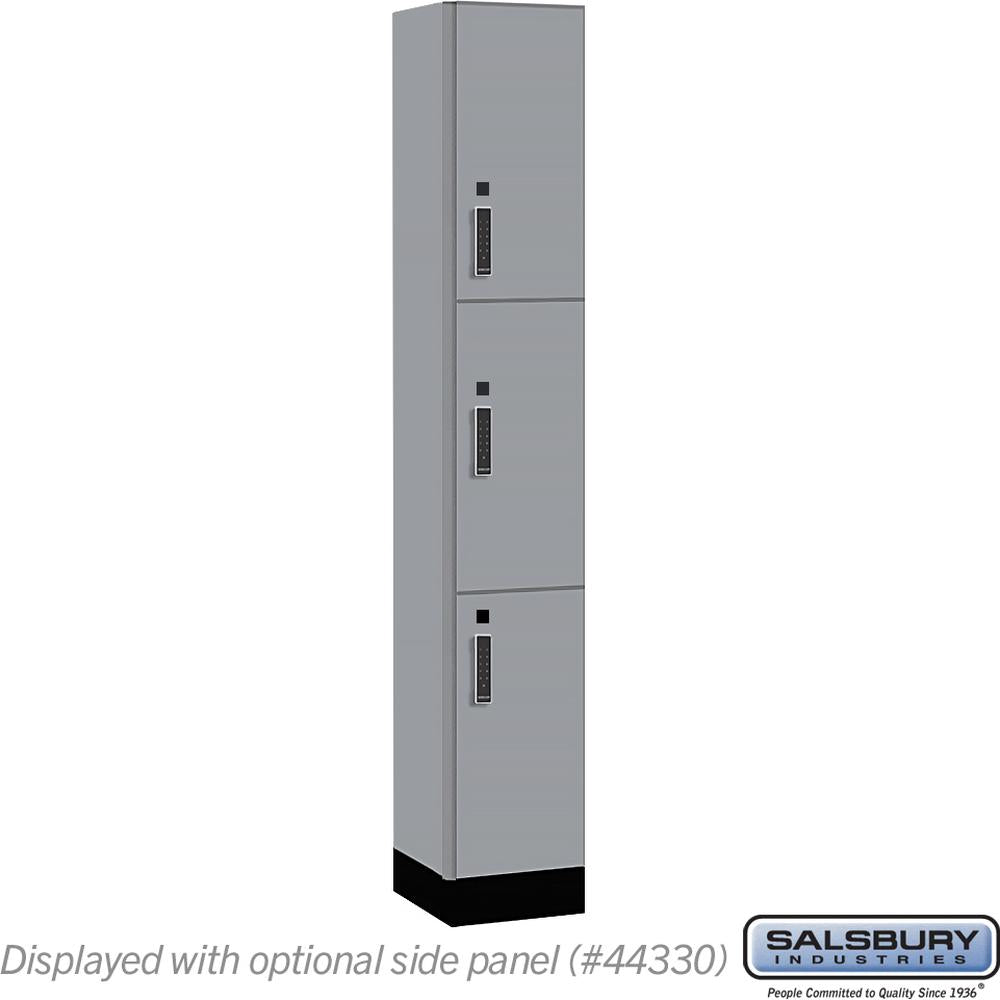 12" Wide Premier Wood Locker - Triple Tier-1 Wide - 6 Feet High - 15" Deep by Salsbury