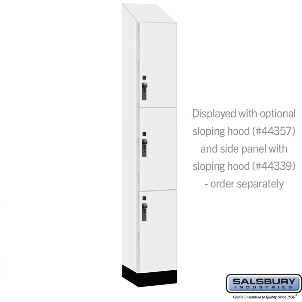 12" Wide Premier Wood Locker - Triple Tier-1 Wide - 6 Feet High - 15" Deep by Salsbury